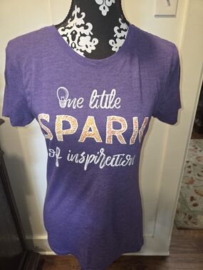 Purple "One Little Spark" Graphic Tee